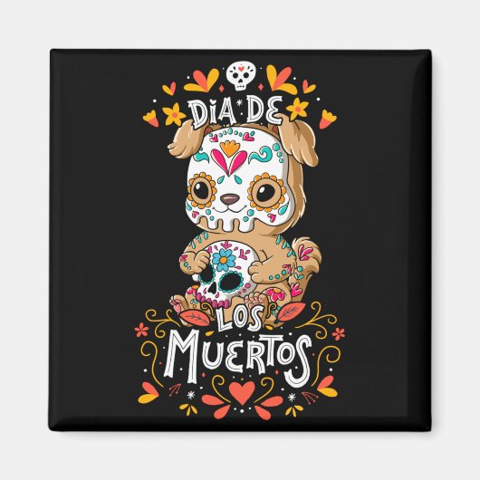 Dia De Los Muertos Hundeperformance Magnet (Vorne)