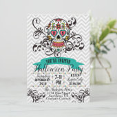 Dia de Los Muertos Invitation Einladung (Stehend Vorderseite)
