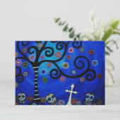 DIA DE LOS MUERTOS INVITATION EINLADUNG (Stehend Vorderseite)