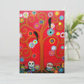 DIA DE LOS MUERTOS INVITATION EINLADUNG (Stehend Vorderseite)
