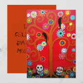 DIA DE LOS MUERTOS INVITATION EINLADUNG (Vorne/Hinten)