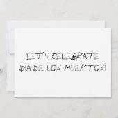 DIA DE LOS MUERTOS INVITATION EINLADUNG (Rückseite)