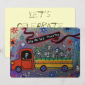 DIA DE LOS MUERTOS INVITATION EINLADUNG (Vorne/Hinten)