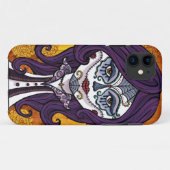Dia de Los Muertos iphone4 Fall-orange Case-Mate iPhone Hülle (Rückseite (Horizontal))