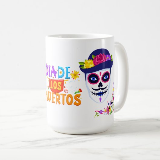 Dia De Los Muertos Kaffeetasse (VorderseiteRechts)
