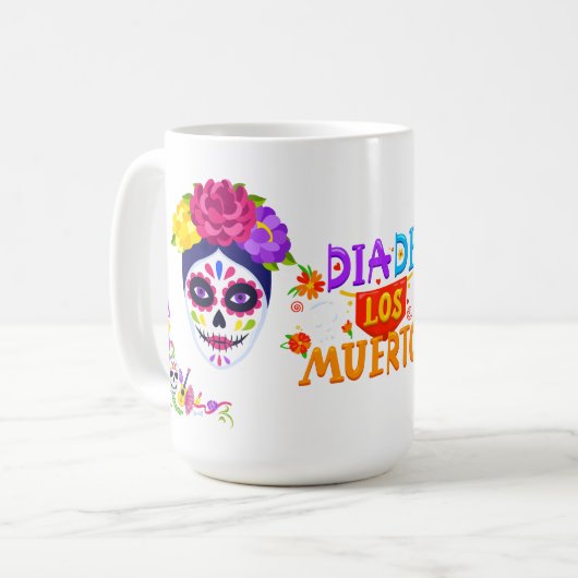 Dia De Los Muertos Kaffeetasse (Vorderseite Links)
