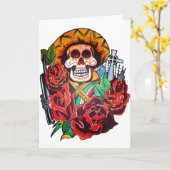dia de los muertos karte (Gelbe Blume)
