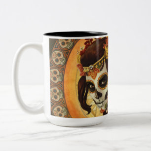 Dia De Los Muertos Kissenhülle Zweifarbige Tasse