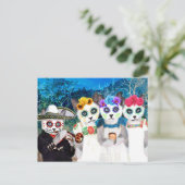 Dia De Los Muertos Kittens Postcard Postkarte (Stehend Vorderseite)