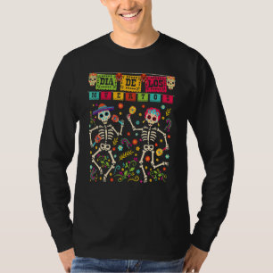 Dia de Los Muertos Kostümtag des toten Skeleto T-Shirt