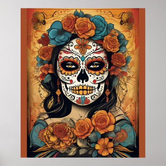 Dia de los Muertos Kunst, Dichtung und Musik Poster (Vorne)
