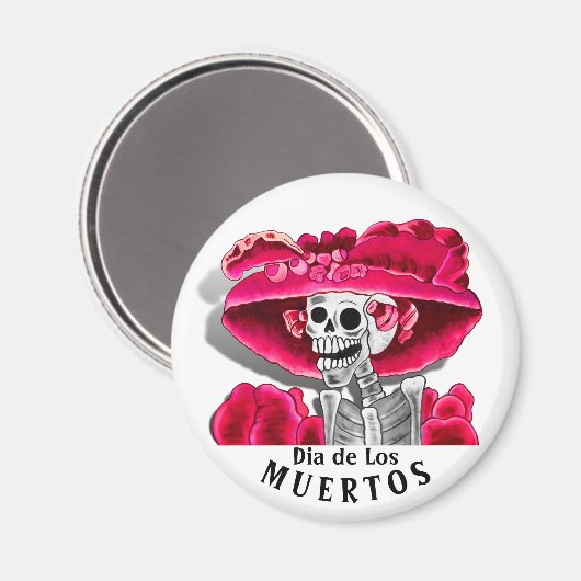 Dia De Los Muertos (La Catrina) Magnet (Vorderseite/Rückseite)