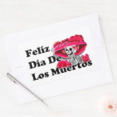 Dia De Los Muertos (La Catrina) Rechteckiger Aufkleber (Umschlag)