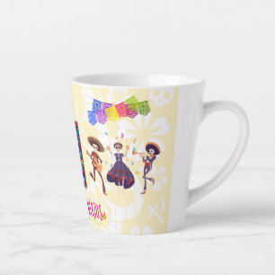 Dia De Los Muertos Latte Tasse (gelb)