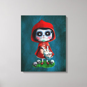 Dia de los Muertos Little Red Riding Hood Leinwanddruck