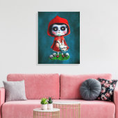 Dia de los Muertos Little Red Riding Hood Leinwanddruck (Insitu (Wohnzimmer))