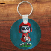 Dia de los Muertos Little Red Riding Hood Schlüsselanhänger (Vorderseite)