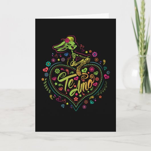 Día de Los Muertos Lola Bunny "Te Amo" Karte (Vorderseite)