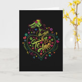 Día de Los Muertos Lola Bunny "Te Amo" Karte (Gelbe Blume)