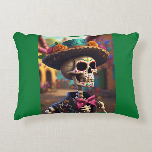 Dia De Los Muertos Mariachi Dekokissen (Vorderseite)