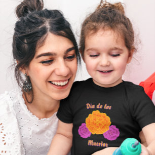 Día de los Muertos Marigold Trio Kleinkind T-shirt
