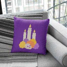 Día de los Muertos Marigolds & Sugar Skull Kissen