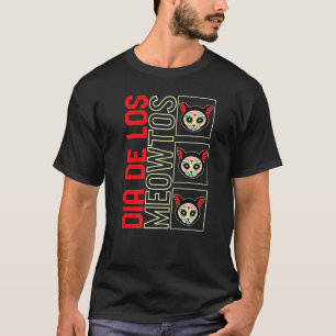 Dia De Los Muertos Meowtos Katze Zucker-Schädel Me T-Shirt