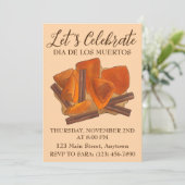 Dia De Los Muertos Mexican Calabaza en Tacha Food Einladung (Stehend Vorderseite)
