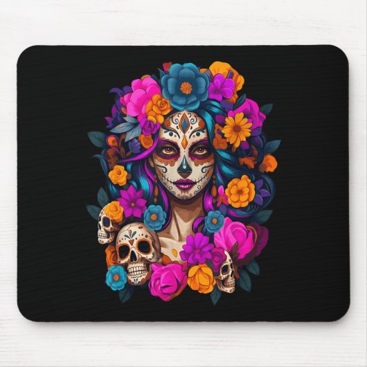 Dia De Los Muertos Mexican Day Of The Dead Sugar S Mousepad (Vorne)