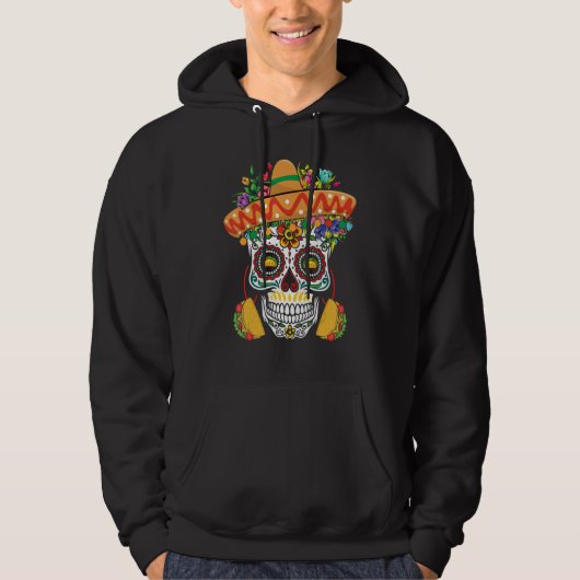 Dia De Los Muertos Mexico Taco Mexico Happy Cinco Hoodie (Vorderseite)