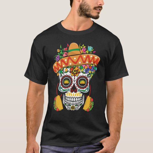 Dia De Los Muertos Mexico Taco Mexico Happy Cinco T-Shirt (Vorderseite)