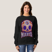 Dia de los muertos Modern colourful Skull Sweatshirt (Vorne ganz)