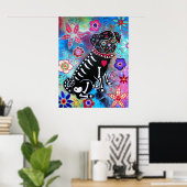 Dia de los Muertos Mops Dog Poster (Heimbüro)