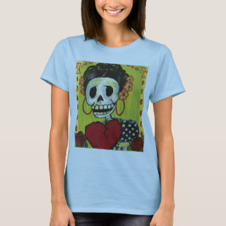 dia de Los Muertos muertos skeleton Damen-Shirt T-Shirt