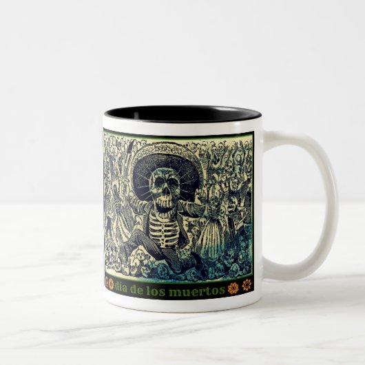 Dia De Los Muertos Mug Zweifarbige Tasse (Rechts)