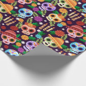 Dia de los Muertos Musterpapier Geschenkpapier (Ecke)