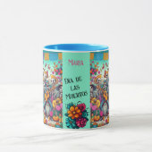 Dia de los Muertos Name Skull Sky Blue Innen Tasse (Zentrum)
