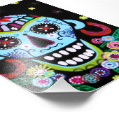 Dia de los Muertos Native Skull Azteca Fotodruck (Ecke)