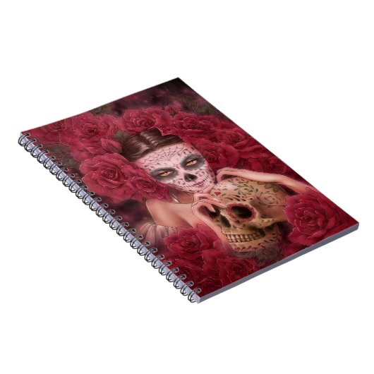Dia de Los Muertos Notebook Notizblock (Rechte Seite)