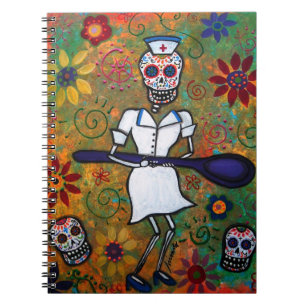 Dia de Los Muertos NURSE Notebook Notizblock