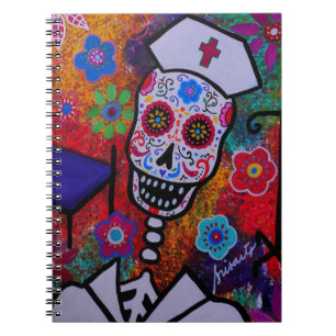 Dia de Los Muertos NURSE Notebook Notizblock