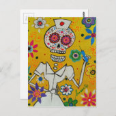 Dia de los Muertos Nurse Postkarte (Vorne/Hinten)