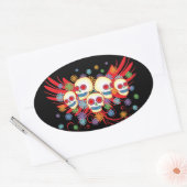 Dia de los Muertos Oval Sticker (Umschlag)