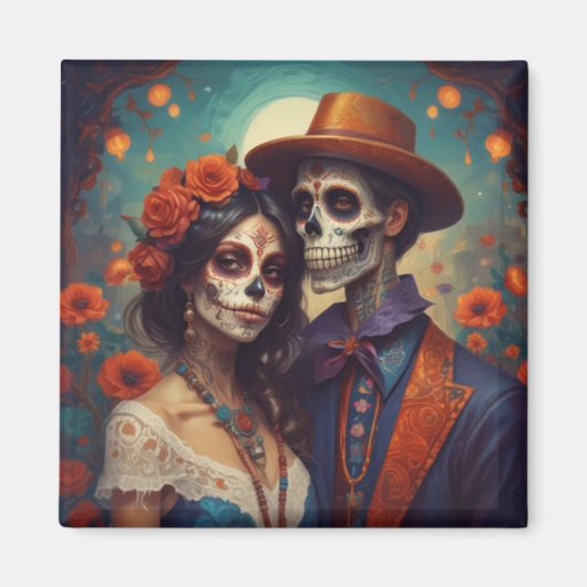 Dia de los Muertos Paar Magnet (Vorne)