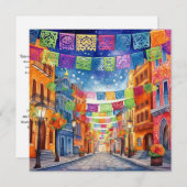 "Dia de los Muertos, Papel Picado Showcase Einladung (Vorne/Hinten)