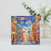 "Dia de los Muertos, Papel Picado Showcase Einladung (Stehend Vorderseite)