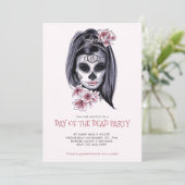 Dia De Los Muertos Party Blush Pink Einladung (Stehend Vorderseite)