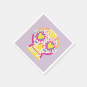 Dia de los Muertos Party Deco Lila Paper Napkin Serviette (Ecke)