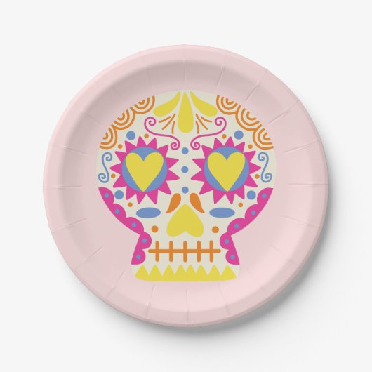 Dia de los Muertos Party Deco Pink Paper Teller (Vorderseite)