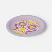 Dia de los Muertos Party Dekoration Lila Paper Tel Pappteller (Schrägansicht)